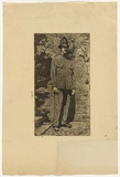 Artist: b'TRAILL, Jessie' | Title: b'not titled [policeman].' | Date: c.1938 | Technique: b'etching, printed in black ink, from one plate'