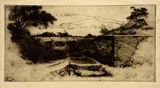 Artist: b'Bull, Norma C.' | Title: b'Hobart from the old Fortress.' | Date: 1937-38 | Technique: b'etching and aquatint, printed in black ink with plate-tone, from one plate'