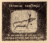 Artist: b'MACKELL, Kim' | Title: b'Satirical paintings' | Date: 1988 | Technique: b'woodcut'