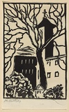 Artist: Brodzky, Horace. | Title: Soho Square. | Date: 1919 | Technique: linocut, printed in black ink, from one block