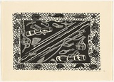 Title: Torres Strait culture | Date: c.1993 | Technique: linocut, printed in black ink, from one block
