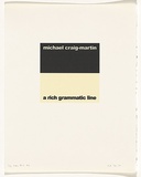 Artist: b'Burgess, Peter.' | Title: b'michael craig-martin: a rich grammatic line.' | Date: 2001 | Technique: b'computer generated inkjet prints, printed in colour, from digital file'