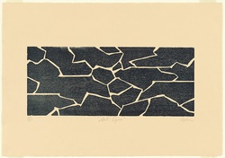 Artist: Aspden, David. | Title: Sub aqua. | Date: 1976 | Technique: woodcut, printed in blue ink, from one block