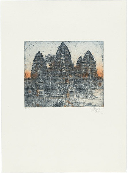 Title: b'Angkor Wat' | Date: 1999 | Technique: b'etching and aquatint, printed in colour, from two plates'