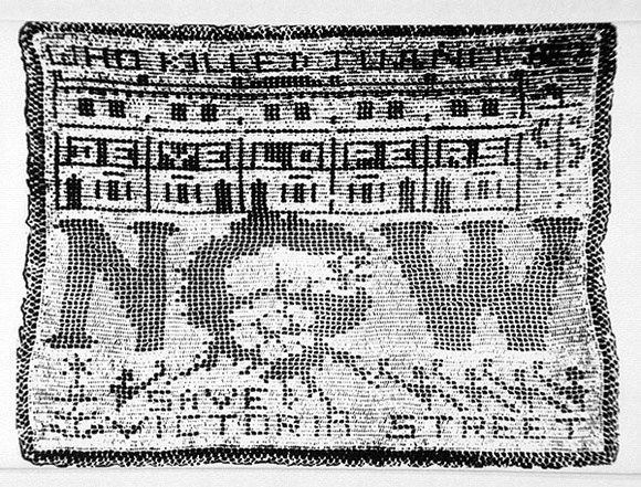 Artist: b'EARTHWORKS POSTER COLLECTIVE' | Title: b'Save Victoria Street, now, and crochet pattern.' | Date: 1976 | Technique: b'screenprint, photocopy'