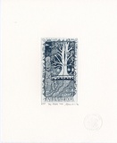 Artist: b'Franklin, Annie.' | Title: b'The music tree.' | Date: 1996 | Technique: b'etching, printed in blue ink, from one zinc plate'
