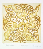 Artist: TAYLOR, Pamela | Title: Wanka | Date: 1995, January | Technique: aquatint, sugarlift and etching, printed in yellow ink with plate-tone, from one plate