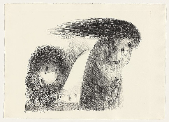 Artist: b'BOYD, Arthur' | Title: b'St Francis when young turning aside.' | Date: (1965) | Technique: b'lithograph, printed in black ink, from one plate' | Copyright: b'This work appears on screen courtesy of Bundanon Trust'