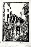 Artist: Haefliger, Paul. | Title: Illustration for Oscar Wilde tale | Date: 1931-1933 | Technique: woodcut, printed in black ink, from one block
