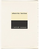 Artist: b'Burgess, Peter.' | Title: b'sherrie levine: i relish veneer.' | Date: 2001 | Technique: b'computer generated inkjet prints, printed in colour, from digital file'