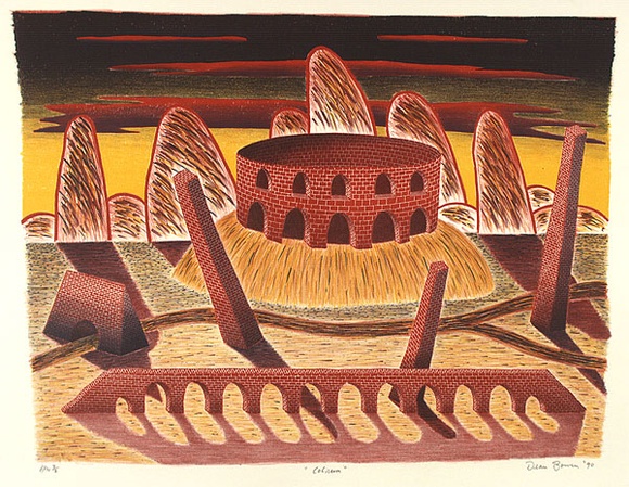 Artist: b'Bowen, Dean.' | Title: b'Coliseum' | Date: 1990 | Technique: b'lithograph, printed in colour, from multiple stones'