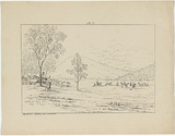 Title: b'Drafting cattle on horseback' | Date: c.1853 | Technique: b'lithograph, printed in black ink, from one stone'