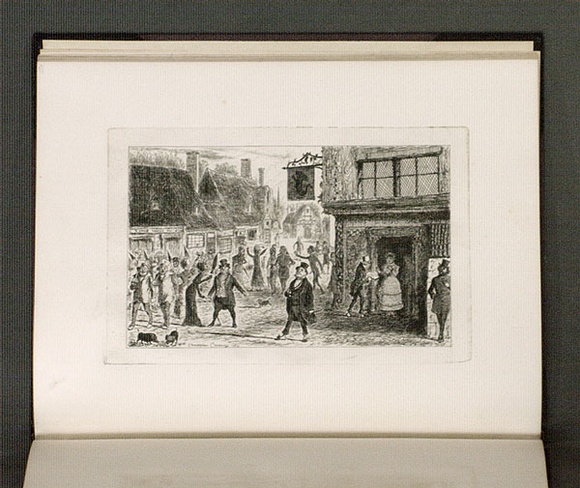 Artist: b'Coveny, Christopher.' | Title: b'The Chuzzlewit family at the Blue Dragon.' | Date: 1882 | Technique: b'etching, printed in black ink, from one plate'