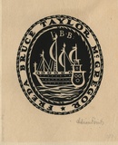 Artist: FEINT, Adrian | Title: Bookplate: Freda Bruce Taylor McGregor. | Date: (1938) | Technique: wood-engraving, printed in black ink, from one block | Copyright: Courtesy the Estate of Adrian Feint