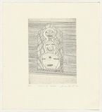 Artist: b'Powell, Andrew.' | Title: b'House of heads' | Date: 1986 | Technique: b'etching, printed in black ink, from one plate'