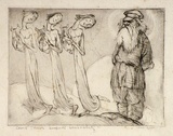 Artist: Dyson, Will. | Title: Our immortals: Count Leo Tolstoi suspecting an element of sensuality in the Heavenly choir. | Date: c.1929 | Technique: drypoint, printed in black ink, from one plate