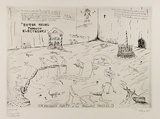 Artist: b'COLEING, Tony' | Title: b'The Birthday party or the misguided miussel.' | Date: 1983 | Technique: b'etching, printed in black ink, from one plate'