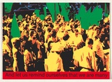 Artist: Robertson, Toni. | Title: Postcard: And let us remind ourselves that we are many | Date: 1985 | Technique: screenprint, printed in colour, from multiple stencils | Copyright: © Toni Robertson
