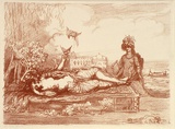Artist: b'Conder, Charles.' | Title: b'A dream of Araby.' | Date: 1904 | Technique: b'transfer-lithograph, printed in red ink, from one stone'