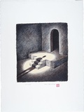 Artist: Valamanesh, Hossein. | Title: Recent arrival | Date: 1988 | Technique: lithograph, printed in colour, from four stones [or plates]