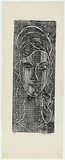 Artist: b'Duldig, Karl.' | Title: b(Woman's head). | Date: c.1963 | Technique: b'woodcut, printed in black ink, from one block' | Copyright: b'\xc2\xa9 The Duldig Studio (Melbourne)'