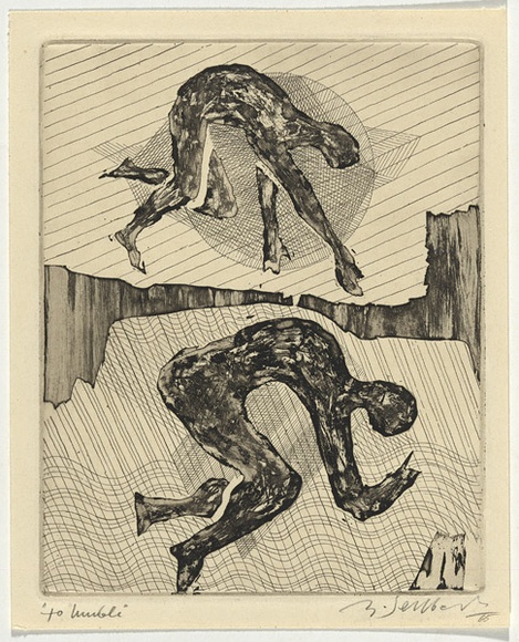 Artist: b'SELLBACH, Udo' | Title: b'To humble' | Date: 1965 | Technique: b'etching and aquatint with burnishing, printed in black ink, from one plate'