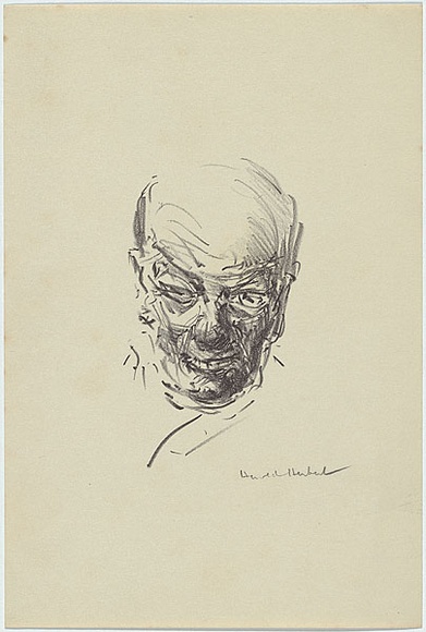 Artist: Herbert, Harold. | Title: [Portrait of a man, self-portrait] | Date: c.1931 | Technique: lithograph, printed in black ink, from one stone