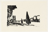 Artist: AMOR, Rick | Title: Champ de Mars. | Date: 1991 | Technique: monotype, printed in black ink, from one plate