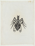 Artist: TUNGUTALUM, Bede | Title: (Insect) | Date: 1970 | Technique: woodcut, printed in black ink, from one block | Copyright: © Bede Tungutalum, Licensed by VISCOPY, Australia