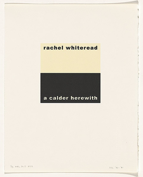 Artist: b'Burgess, Peter.' | Title: b'rachel whiteread: a calder herewith.' | Date: 2001 | Technique: b'computer generated inkjet prints, printed in colour, from digital file'