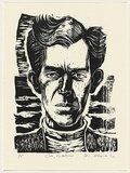 Artist: b'AMOR, Rick' | Title: b'Gary Catalano.' | Date: 1992 | Technique: b'woodcut, printed in black ink, from one block'