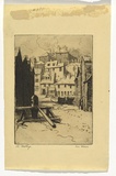 Artist: b'Meeson, Dora.' | Title: b'Old Hastings, Melbourne' | Technique: b'etching, printed in black ink, from one plate'