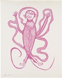 Artist: Man, John. | Title: Kaulum. | Date: c.1975 | Technique: screenprint, printed in pink ink, from one stencil