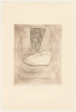 Title: Shell and vase 2 | Date: 1980 | Technique: drypoint, printed in sepia ink, from one perspex plate