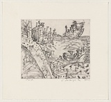 Artist: b'Senbergs, Jan.' | Title: b'Port' | Date: 1992 | Technique: b'etching, printed in black ink, from one plate' | Copyright: b'\xc2\xa9 Jan Senbergs'