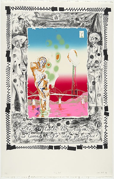 Artist: b'Davila, Juan.' | Title: b'I am dead.' | Date: 1989 | Technique: b'screenprint, printed in colour, from seven stencils'