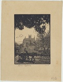 Artist: LINDSAY, Lionel | Title: St Mary's Sydney | Date: 1922 | Technique: wood-engraving, printed in black ink, from one block | Copyright: Courtesy of the National Library of Australia