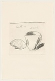 Title: b'Shell and bowl' | Date: 1982 | Technique: b'drypoint, printed in black ink, from one perspex plate'