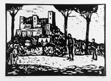 Artist: b'Taylor, John H.' | Title: b'Portuguese student' | Date: 1973 | Technique: b'linocut, printed in black ink, from one block'