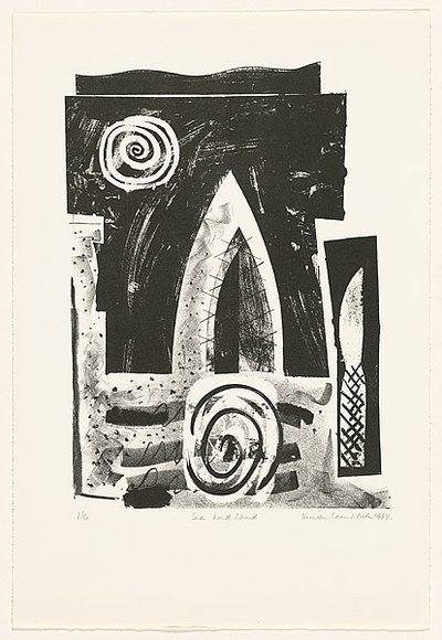 Artist: b'Campbell, Denise.' | Title: b'Sea and Land' | Date: 1997, February | Technique: b'lithograph, printed in black ink, from one stone'