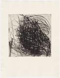 Artist: Tomescu, Aida. | Title: Unu VII | Date: 1993 | Technique: drypoint, printed in black ink, from one steel plate | Copyright: © Aida Tomescu. Licensed by VISCOPY, Australia.