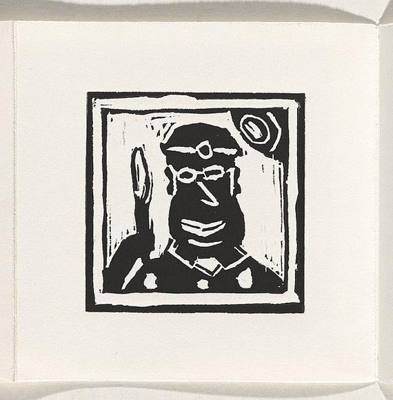 Title: b'I am [page 2]' | Date: 2000 | Technique: b'linocut, printed in black ink, from one block'