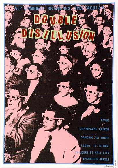 Artist: b'Denton, Mark.' | Title: b'Double disillusion.' | Date: October 1982 | Technique: b'screenprint, printed in colour, from multiple photo-stencils'