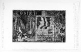 Artist: Rooney, Elizabeth. | Title: Gentle street reminder | Date: 1987 | Technique: etching and aquatint printed in black ink with plate-tone, from one  plate
