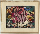 Artist: b'Proctor, Thea.' | Title: b'Summer.' | Date: 1930 | Technique: b'woodcut, printed in black ink, from one block; hand-coloured' | Copyright: b'\xc2\xa9 Art Gallery of New South Wales'