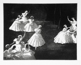 Artist: BYRNE, Harold | Title: (Ballet scene). | Date: c.1947 | Technique: aquatint, printed in black ink, from one plate
