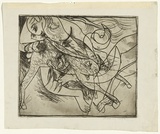 Artist: BOYD, Arthur | Title: Nude and beast (Europa). | Date: (1962-63) | Technique: drypoint, printed in black ink, from one plate | Copyright: Reproduced with permission of Bundanon Trust