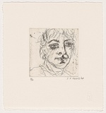 Artist: b'Harris, Julie.' | Title: b'Self portrait' | Date: 2004 | Technique: b'etching, printed in black ink, from one plate'