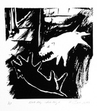 Artist: b'Casey, Karen.' | Title: b'Black dog - white dog II' | Date: 1989 | Technique: b'screenprint, printed in black ink, from one screen'