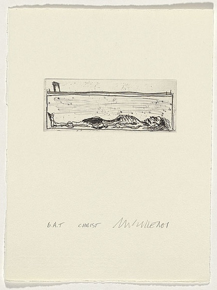 Artist: b'Cullen, Adam.' | Title: b'Christ' | Date: 2001 | Technique: b'etching, printed in black ink, from one plate'